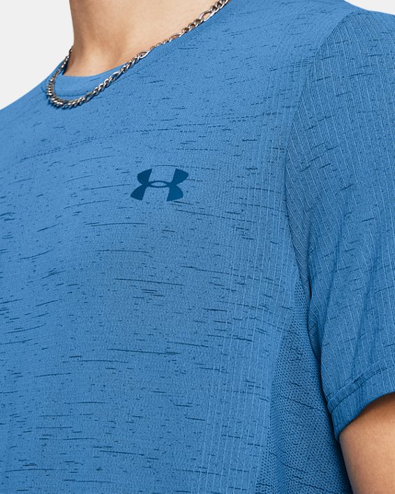 Męska koszulka z krótkimi rękawami UA Vanish Seamless, Blue, pdpMainDesktop image number 3